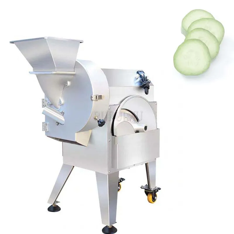 

Commercial Meat Slicer Stainless Steel Fully Automatic 850W Shred Slicer Dicing Machine Electric Vegetable Cutter Grinder