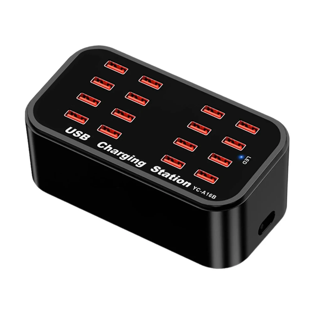 

Hot 16 Port USB Charging Station Charging Station USB Charger For Car Headphones Multiple Devices Laptop Smartphones