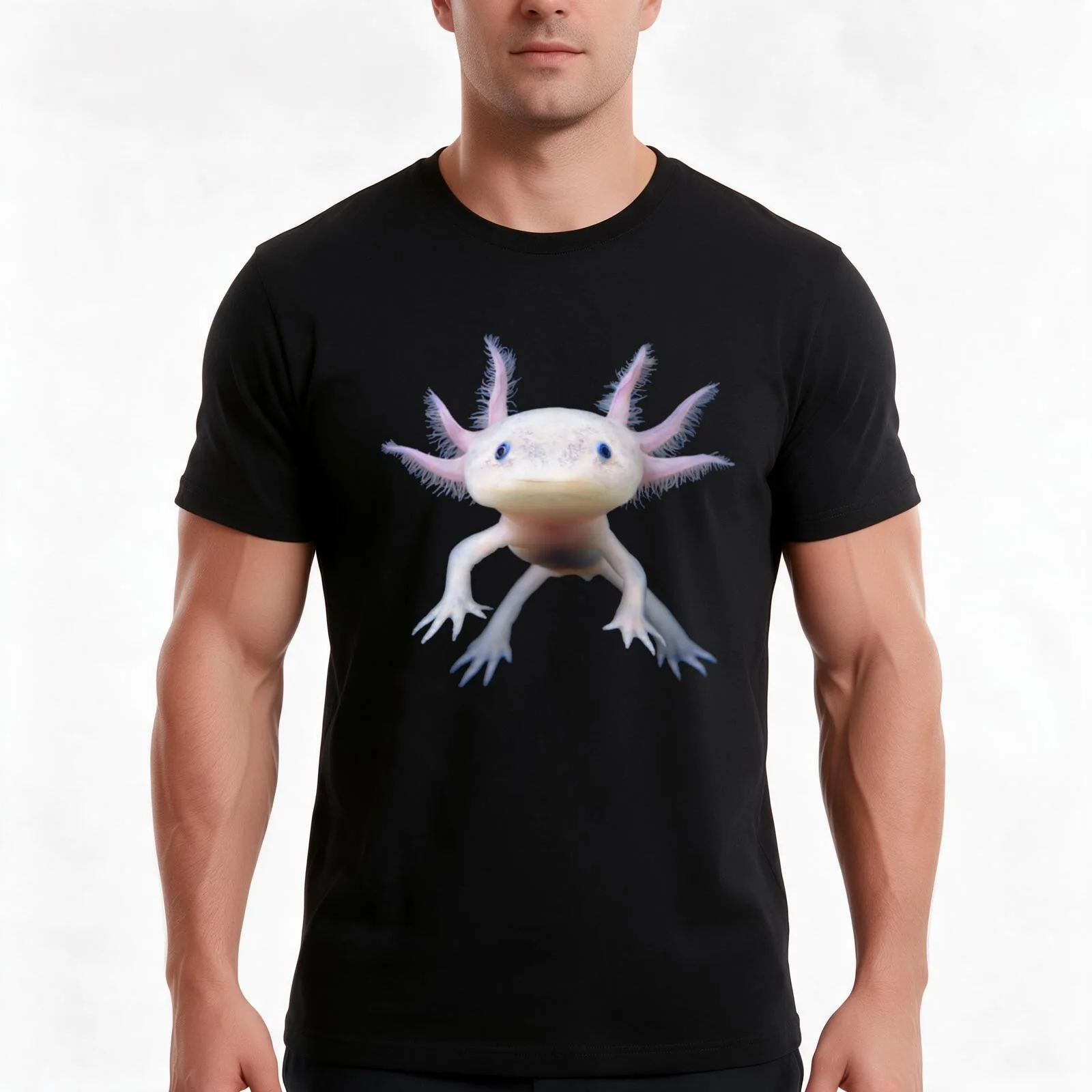 Blue Axolotl Animal - Funny and Cute Salamander Fish Design for Kids Teens Boys Men Adults Girls T-Shirt Unisex Men Women