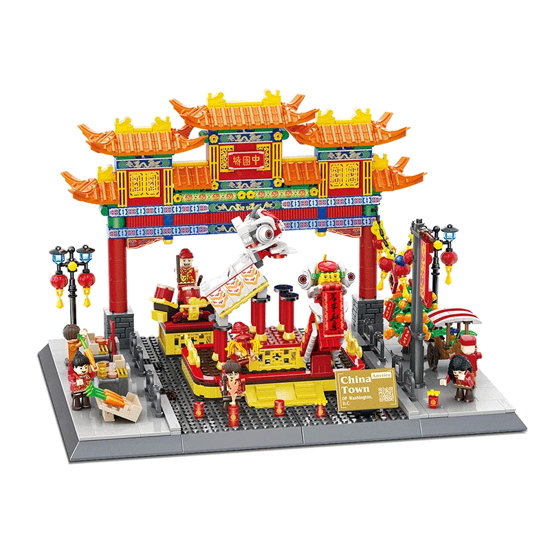 5234 World Landmarks Building Sets Washington China Town Building Blocks Street View Series Construction Toys Building Set