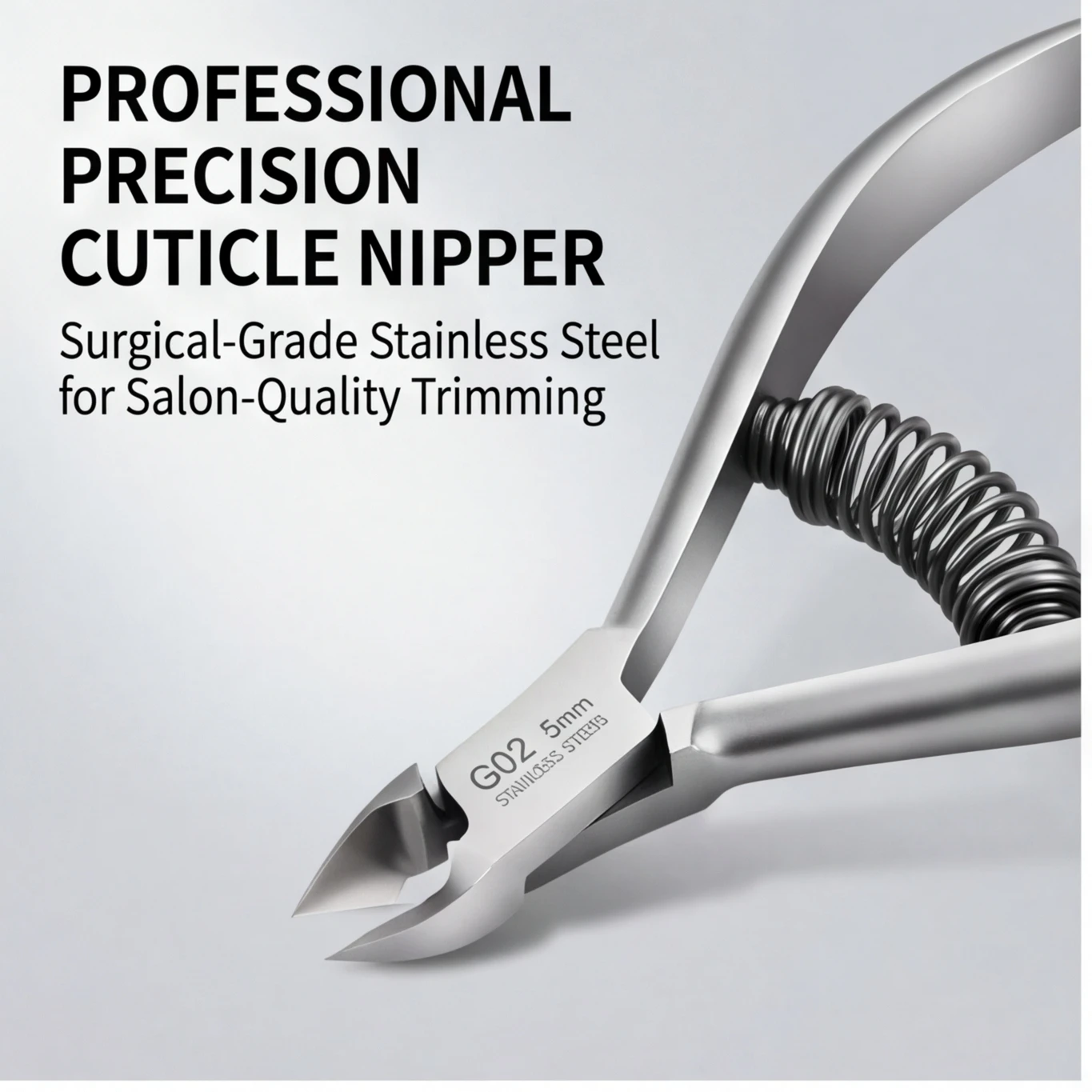 Professional Pedicure Nail Tools: Double Springs Cuticle Trimmer, Sharp Blade Clippers for Nail Art & Care