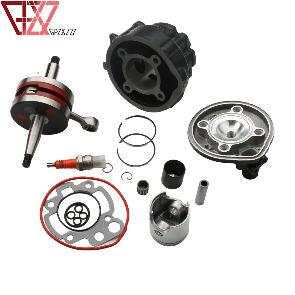 

90cc 49mm Big Bore Cylinder Kit & Racing Crankshaft For Generic 50 Trigger X-Enduro SM 50cc AM6 2-Stroke Engine