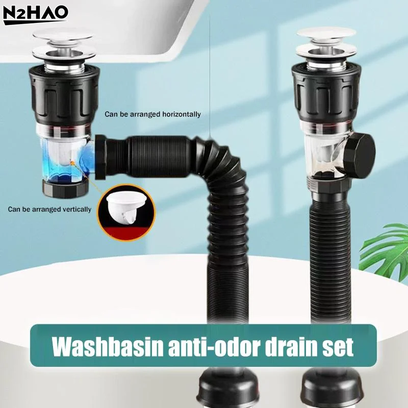 

Универсальный откидной сливной патрубок из нержавеющей стали для раковины/умывальника, для кухни и ванной комнаты, с защитой от запаха