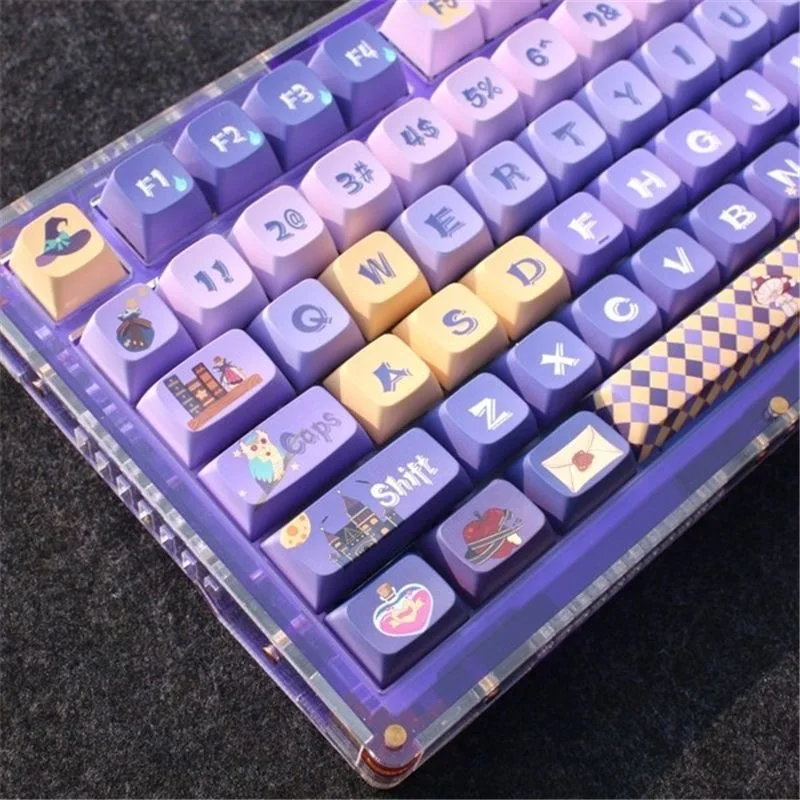 

137 Keys Magic Theme Keycaps PBT Material Five-sided Sublimation Keycap for 64/68/84/87/96/98/104 Game Mechanical Keyboards