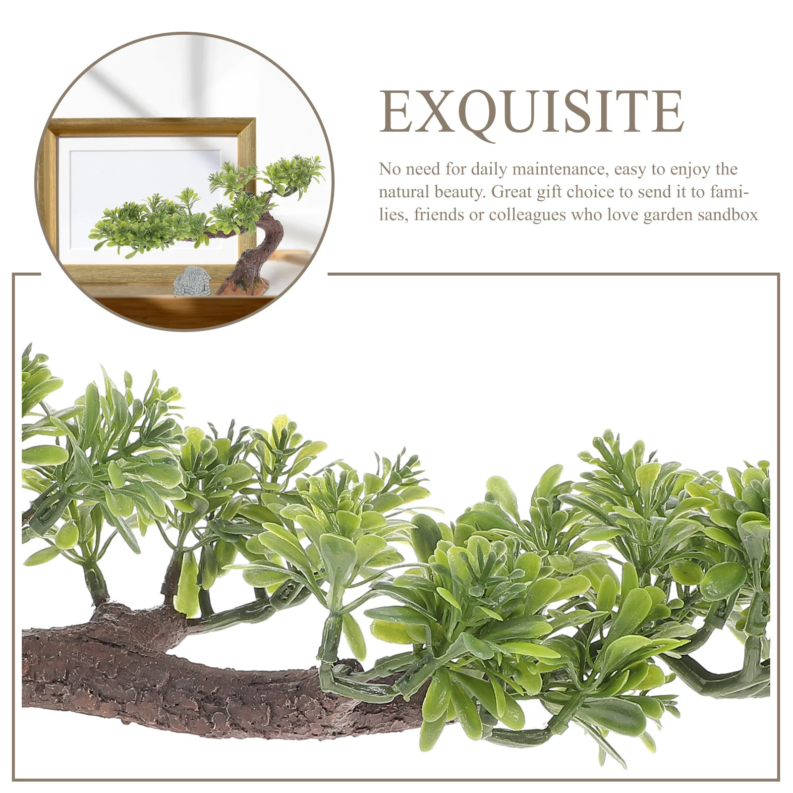 

Decorative Artificial Fake Small Plastic Tree For Home Garden Office Decor Simulation Tree Ornament Micro Landscape Sand Table
