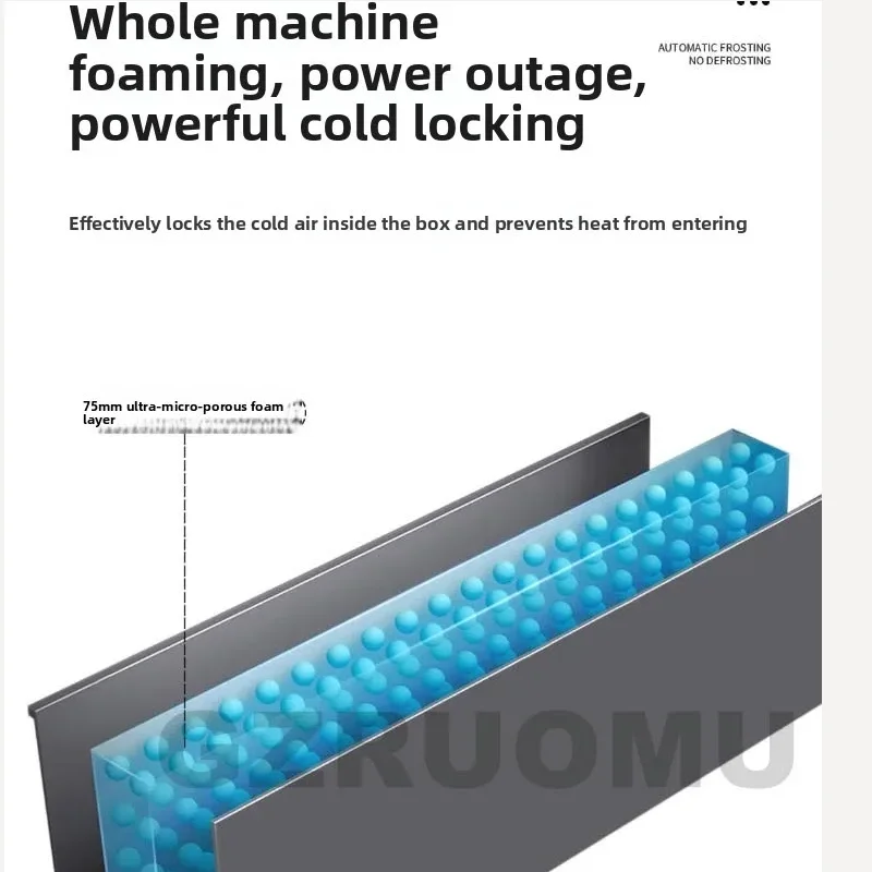 Commercial Large Capacity Freezer Refrigerator Refrigerated Display Cabinet 0 ~ -28°C Transparent Glass Freezer Tank Customized