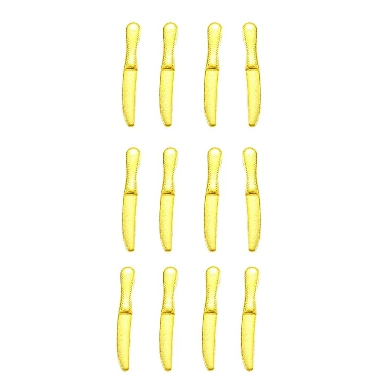 ชุดมีดช้อนส้อมที่เหมือนจริงโมเดลบ้านตุ๊กตาช้อนส้อมชุดอาหารเย็น