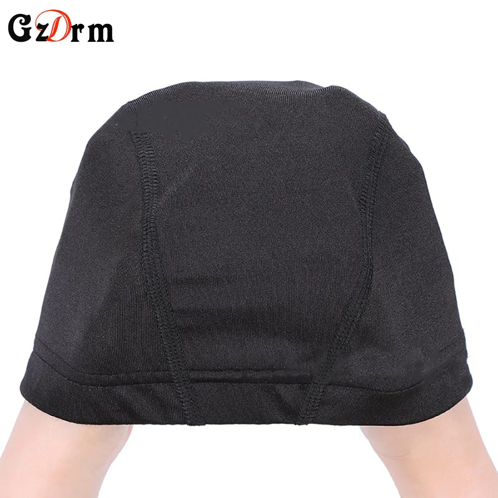 30 pz/lotto nero Spandex Dome Cap Per Parrucca Che Fanno Strech Glueless Tessuto Dei Capelli Net Maglia Elastica Dome Cap