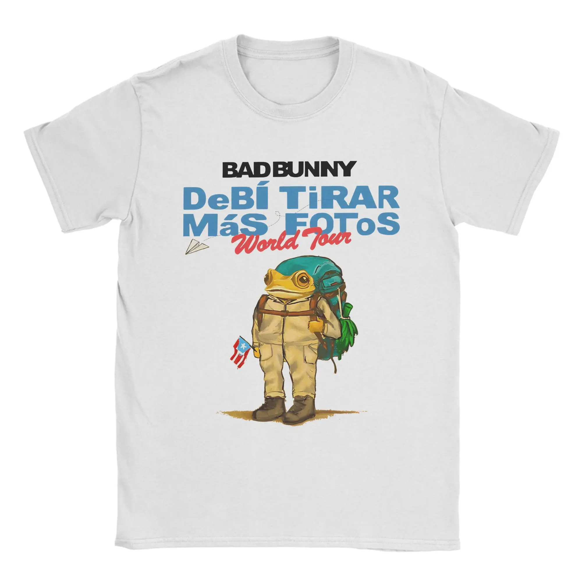 Camisetas Bad Bunny World Tour 2026 para homens e mulheres, camisetas engraçadas de algodão, gola redonda, manga curta, roupas plus size