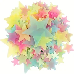 100/200 Pcs 3cm Glow in The Dark Stars Kids Birthday Wedding Halloween Christmas Easter Carnival Party Favors Home Decor Gifts