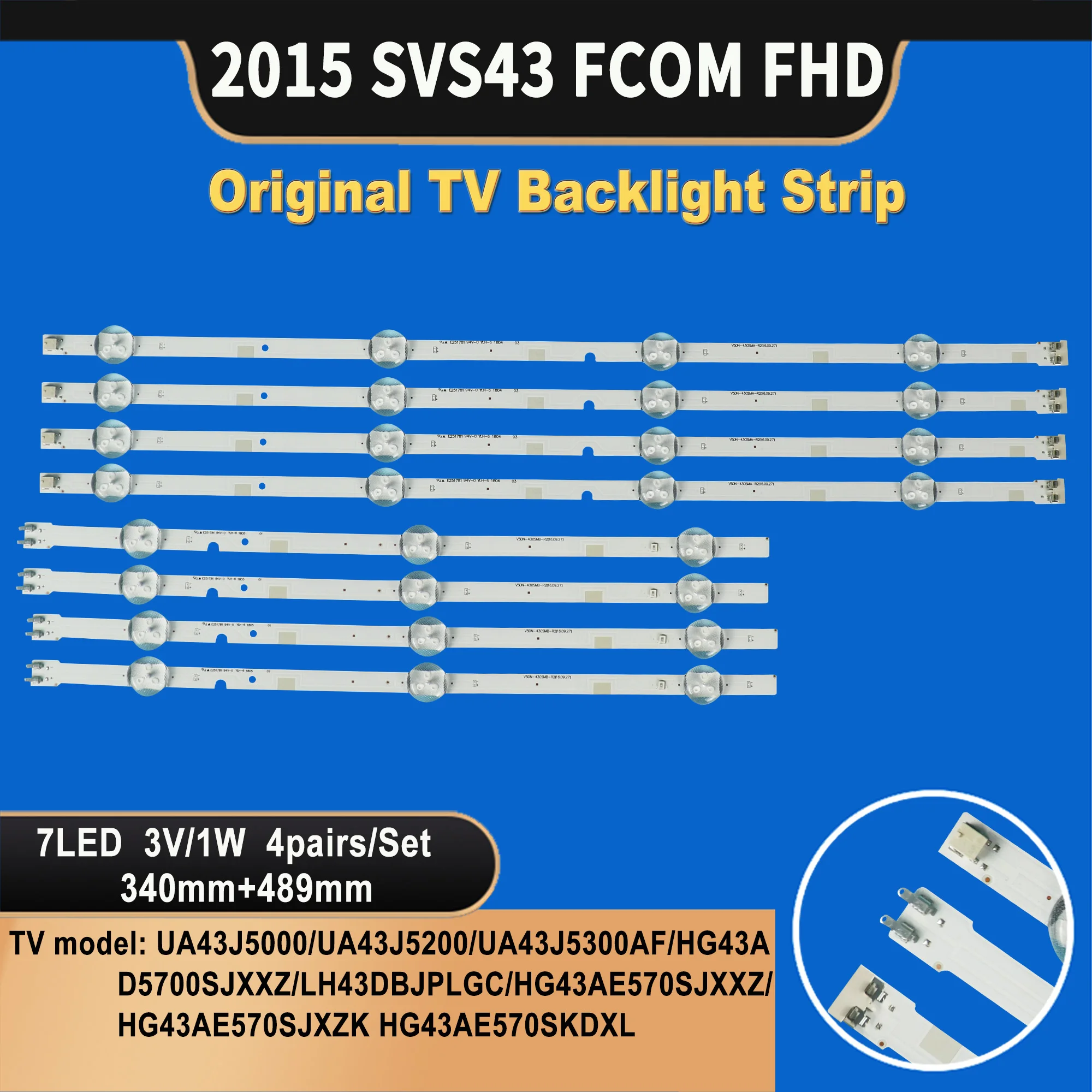 TV-059 TV Samsung backlight bar for 2015 SVS43 FCOM FHD DOE A RIGHT REV1.1 150605 LM41-00120T_LM41-00121Y  A43J51SW/UA43J5000