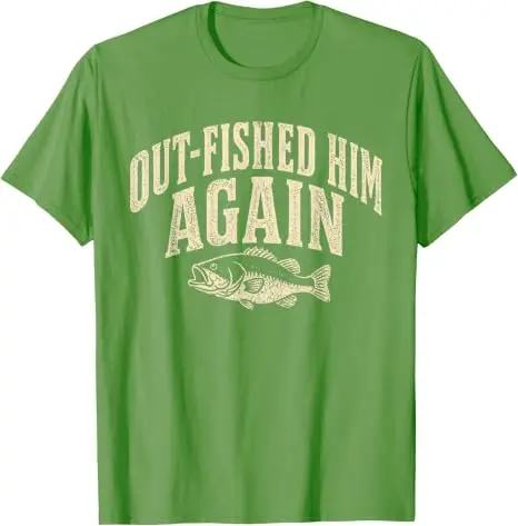 Out-Fished Him Again Lustiges Bass-Angler-T-Shirt Y2k Fischer Outdoor-Kleidung Humor Fischliebhaber Angler Cooles Spruch-T-Shirt – Detail 9