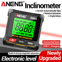 Laser Digital Inclinometer ANENG RN01/RN02/RN03 Angle Gauge 360° Magnes Protractor 0.05° Accuracy Level Box for Woodworking Tool