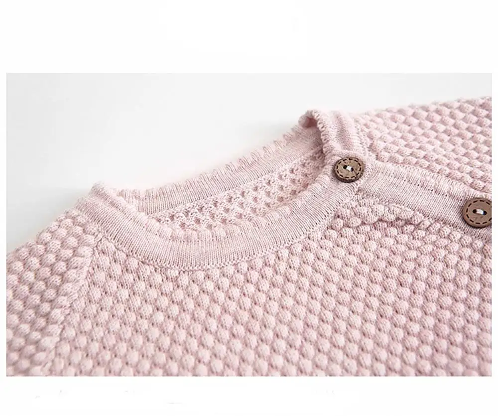 Spring Autumn Baby Clothes Casual Set Knitted Clothing Baby Boy Girl Clothes Set Warm Solid Color Top + Pants Two Piece Set
