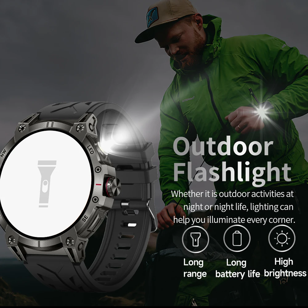 2025 New 1.85inch Ultra HD Screen Smart Watch Men Outdoor Sports 760 mAh IP68 Waterproof BT Calling Smartwatch For Xiaomi Huawei