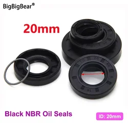 2/5pcs ID 20mm NBR Oil Seals TC-20*27/28/30/32/34/35/37/38/40/42/45/47/50*5/6/7/8/10/12mm Nitrile Rubber Shaft Double Lip Gasket