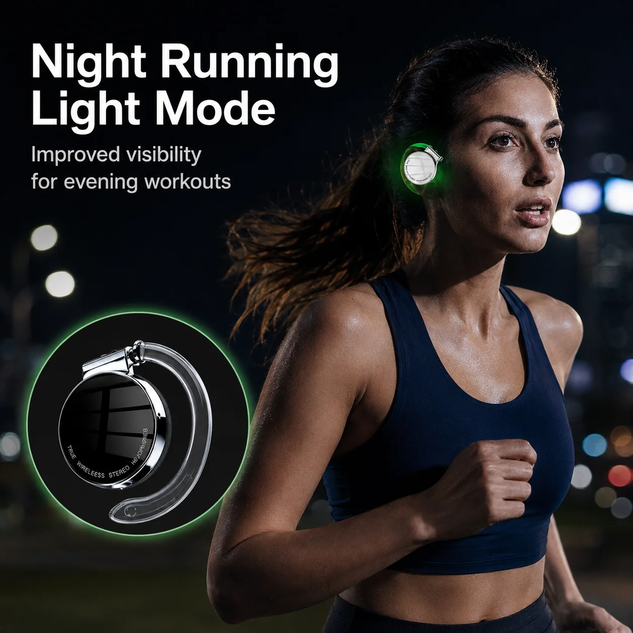 Open-ear Sports Wireless Earbuds Bluetooth 5.2 Ear Hook Headphones IPX5 Waterproof 18H Battery for Running Fitness Cycling