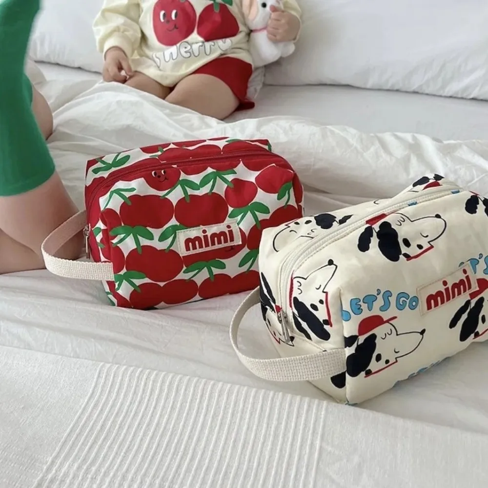 

Casual Printed Handheld Bag Travel Large Capacity Toiletry Storage Bag Small Handbag Women Girls