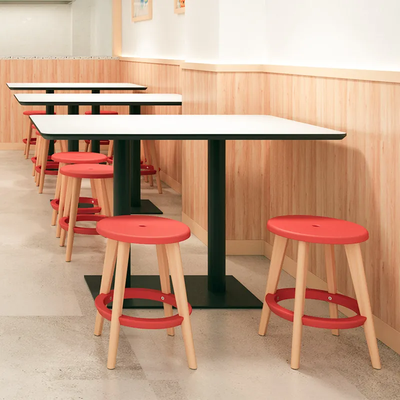 Industrial Wood Bar Stool Home Kitchen Chair Commercial Restaurant Seating Cafe Furniture Multifunctional Counter Height Stool