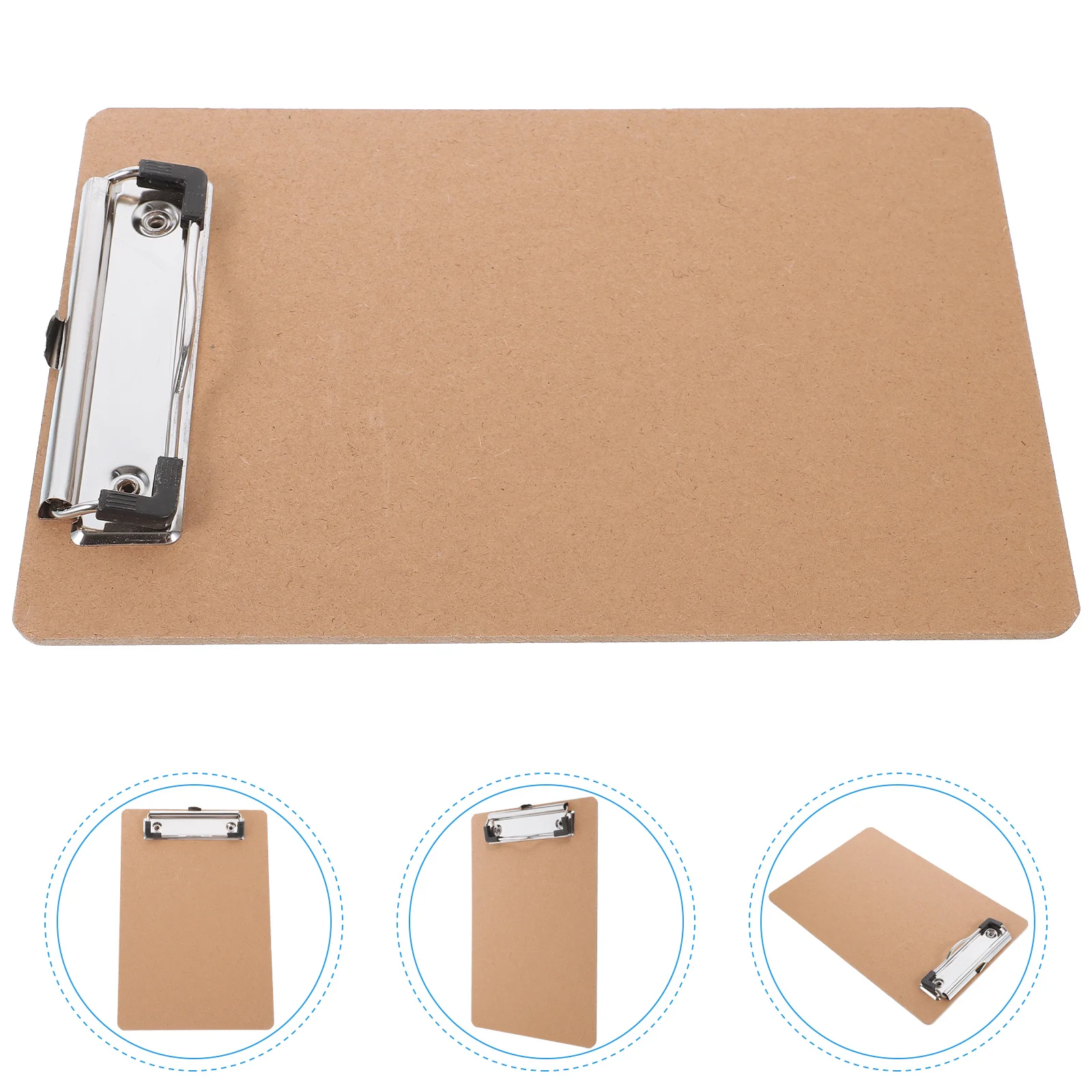 

5Pcs Portable Clipboard File Folder Board Wood Iron Office Writing Support Document Organizer Small Clip Boards