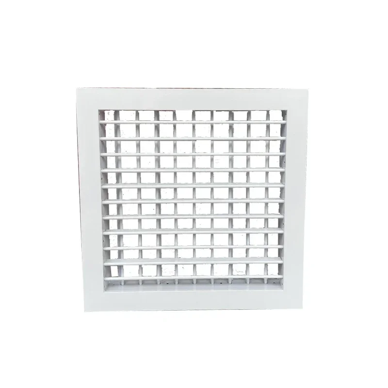alloy baking white paint adjustable double louver central air conditioning air outlet fresh air system movable#
