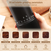 A84X-Compact Portable Electric Coffee Grinder With 30 Adjustable Burr Settings, USB Rechargeable For Travel