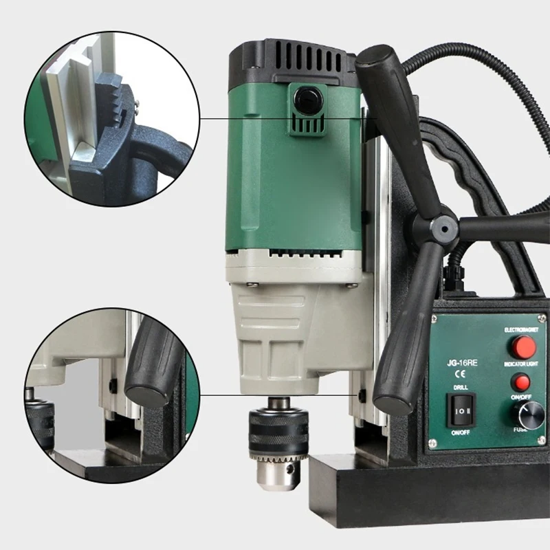 JG-13/16 Magnetic Drill 1280/1380W Motor Boring Diameter Portable Electric Mag Drill Industrial Grade Magnetic Seat Drill