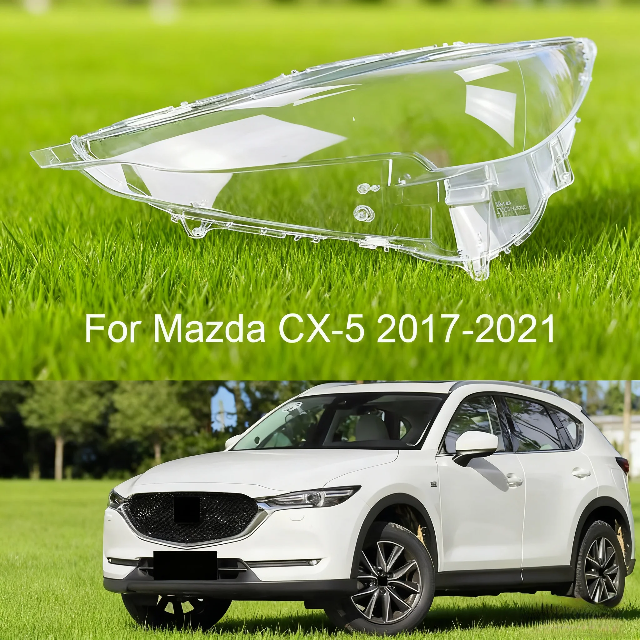 الجبهة غطاء المصباح لمازدا CX-5 CX5 2017-2019 كشافات عاكس الضوء غطاء المصباح رئيس ضوء المصباح الزجاج يغطي عدسة قذيفة قبعات #6