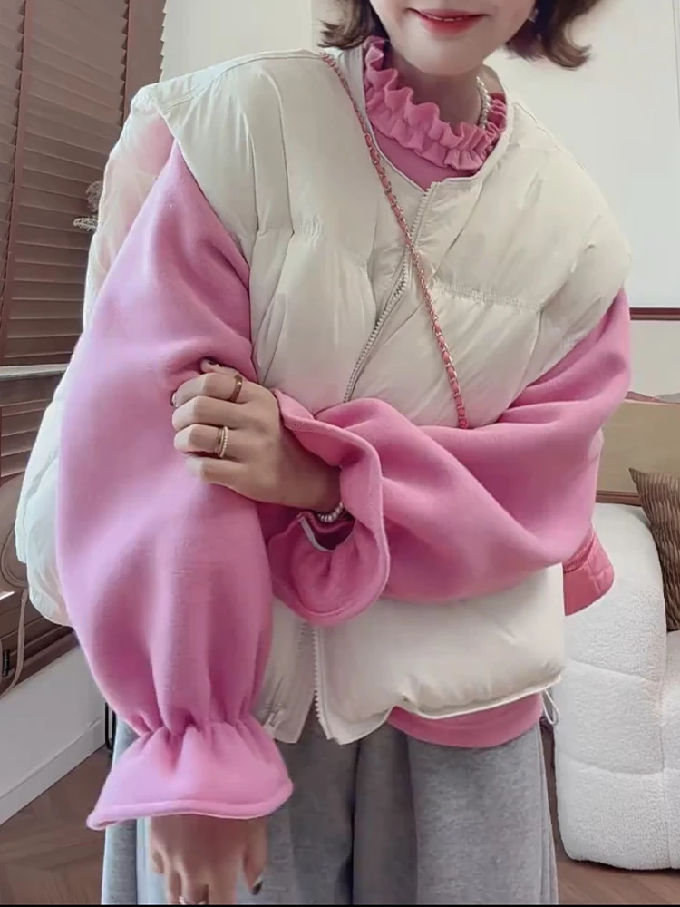 

Осенне-зимний повседневный свободный жилет-жакет для женщин, уникальный, стильный, модный, цветной, разноцветный, верхняя одежда