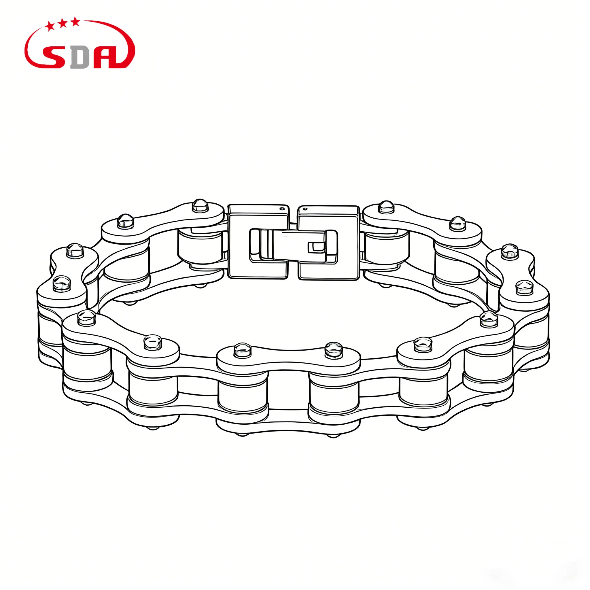 SDA 10/7mm Custom Color Motorcycle Biker Chain Bracelets Spacers Replace Part Select Length for DIY Jewelry