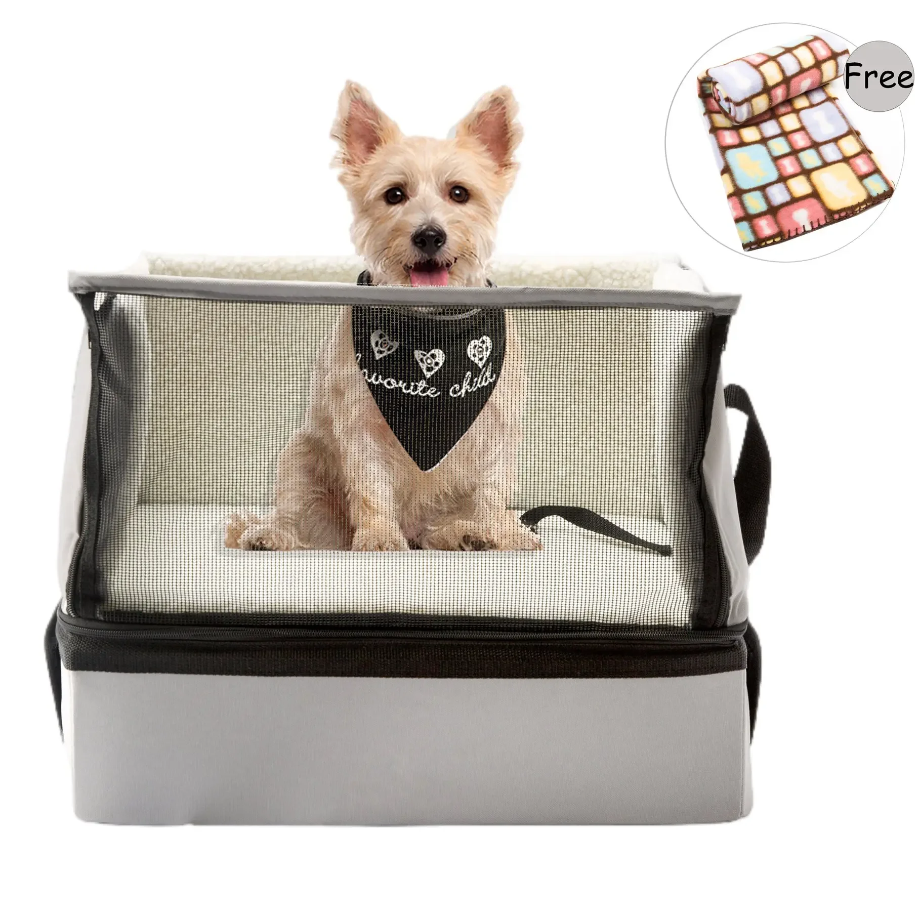 

Pet Dog Car Carrier Seat Bag Warm Mesh Basket Folding Hammock Safe Car Armrest Box Booster Kennel Bed For Dog Cat Travel