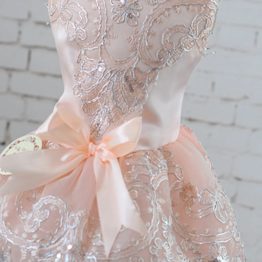 

Dog Wedding Dress Pet Party Lace Costume Soft Material Durable Easy Clean Fast Dry Stylish Embroidery Clothes