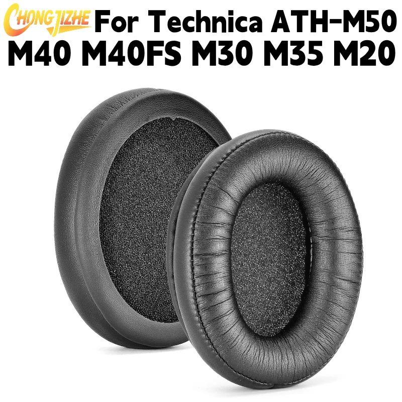 Replacement Protein Leather Ear Pads For Audio Technica ATH-M50 M40 M40FS M30 M35 M20 Headphones Memory Foam Repair Parts