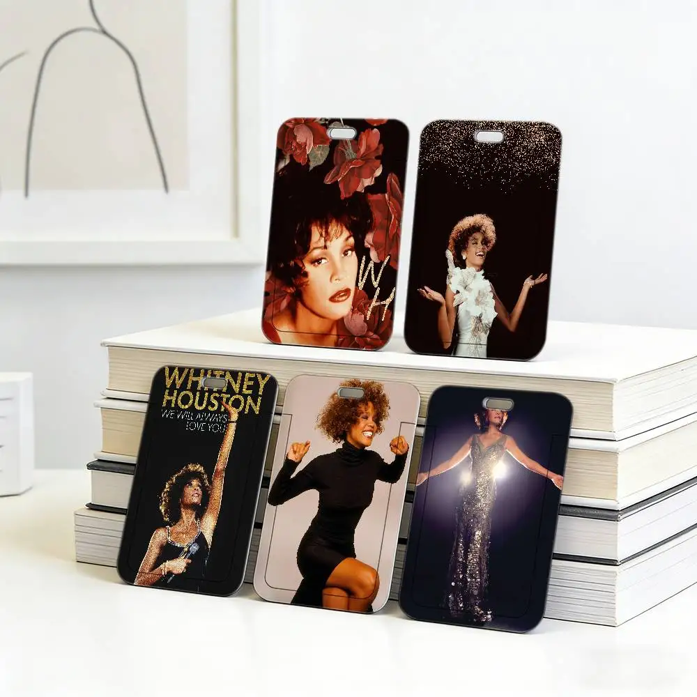 Whitney Houston Singer Multi-Use Work Lanyard with ID Card, Durable Neck Strap for Employee Badge and Working Permit Card Cover.