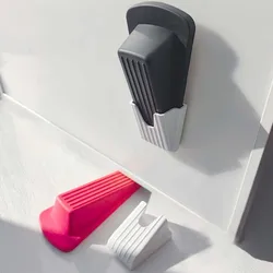 Topes de puerta de silicona suave de seguridad práctica, cuñas de bloque, tope anticolisión para el hogar, resistente al desgaste, 9 colores, nuevo
