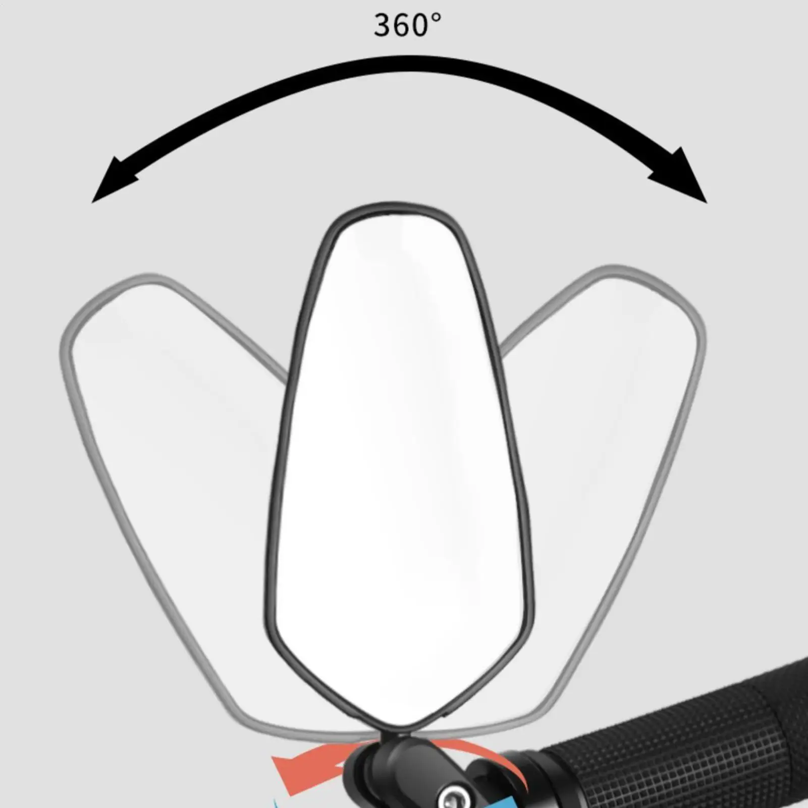 Bike Mirror Handlebar Mount Mountain Bike Mirrors For Handlebars 1 Pair Anti-Vibration Riding Parts 360-Degree Rotatable For