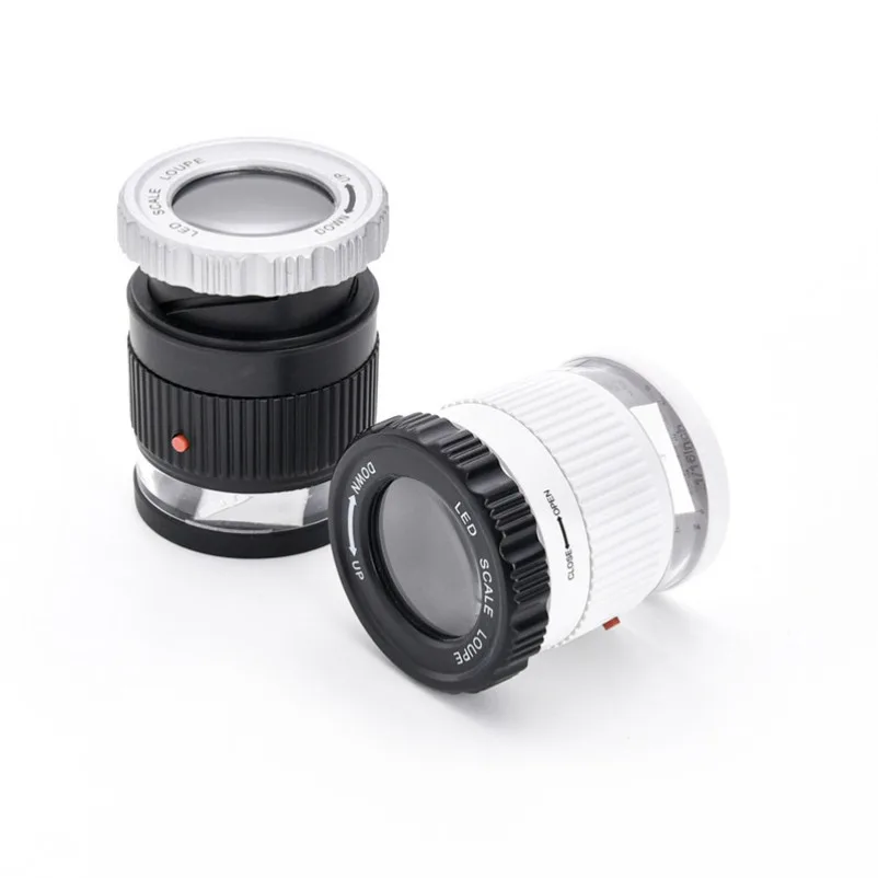 High power 30 times cylindrical scale optical glass lens magnifying glass high definition banknote inspection jewelry
