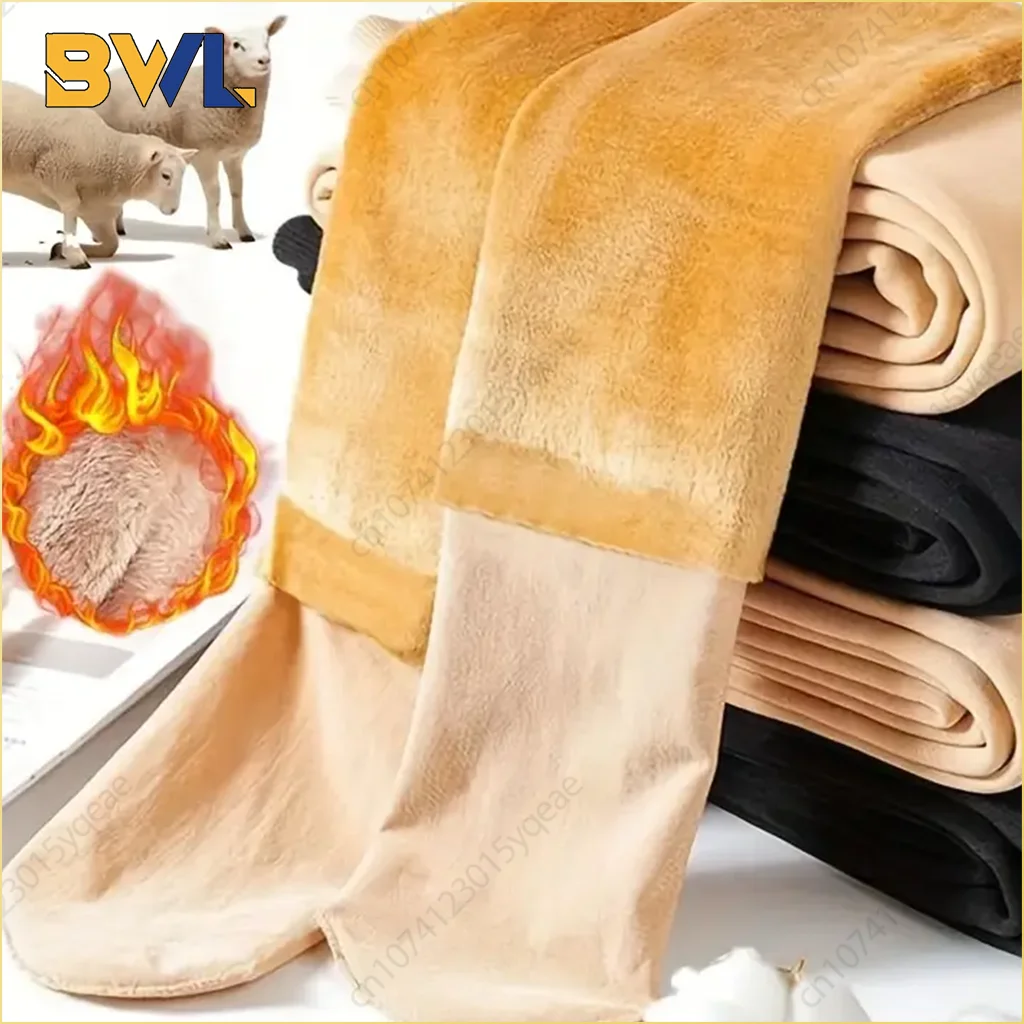 

Thick Warm Pantyhose for Women Pearl Velvet Footed Tights One Piece Bottoming Pants for Winter Cold Weather Christmas Gift