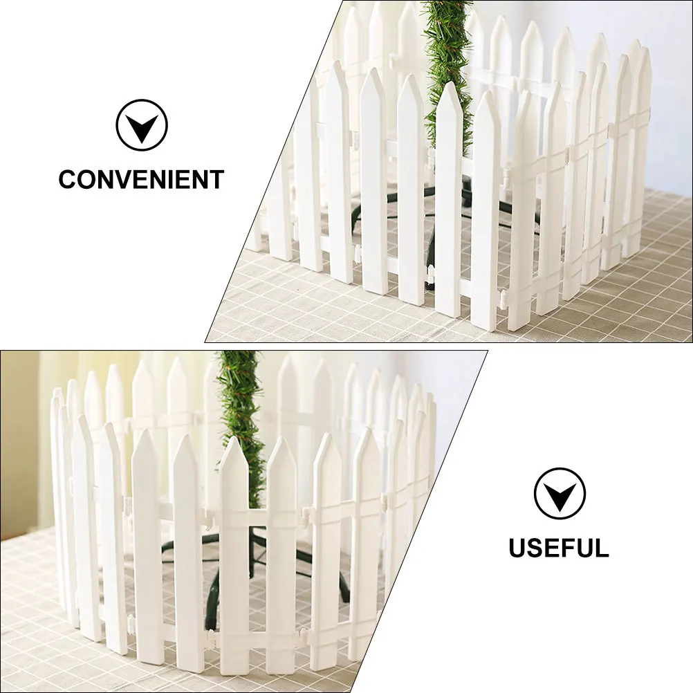 

20Pcs Christmas Fence Plastic Garden Border DIY Fence Lawn Divider Decorative Yard Balcony Courtyard Decoration