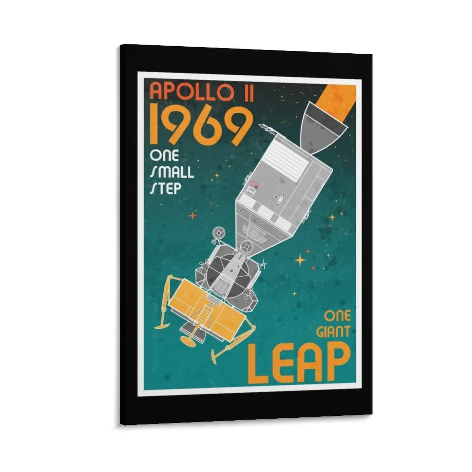 

Apollo 11-One Giant Leap Retro Canvas Painting Posters on the wall wall art canvas painting