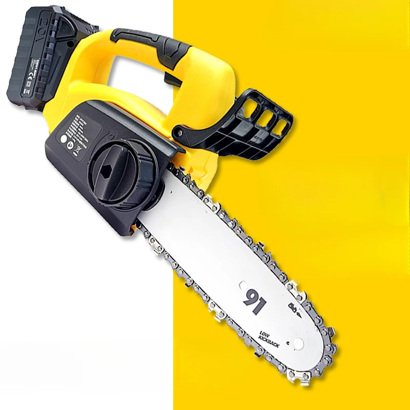 Rechargeable lithium battery chainsaw logging according to household small handheld chainsaw high power