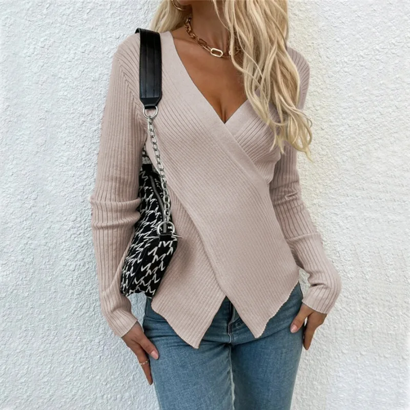 Spring Autumn Sweater Women Casual Knitted Pullover Sueter Mujer Elegant Sweaters Y2K Tops Fashion Streetwear Woman Clothing