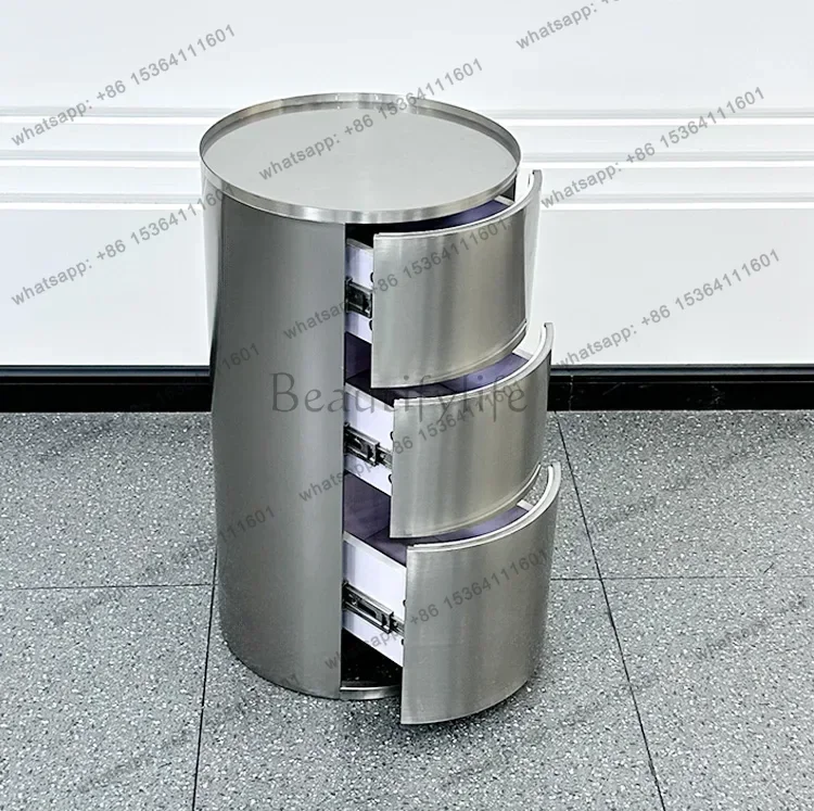 stainless steel tool cabinet hair salon special hair salon three-layer storage locker