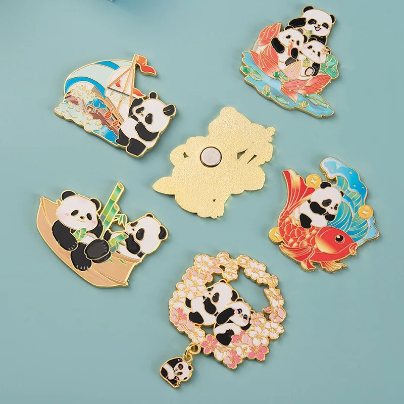 1PCS Cute Cartoon Giant Panda Fridge Magnets For 3D Stereo Refrigerator Decoration Sticker For Funny Magnetic House Decoration