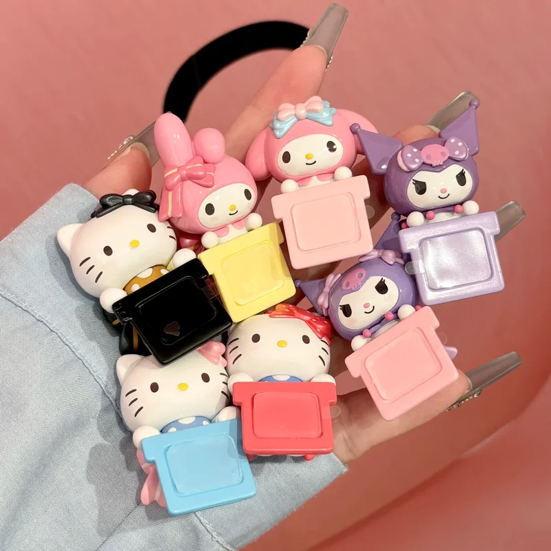 Sanrio Kuromi My Melody Bow Sweetheart Papa Series Blind Box Desktop Mobile Phone Decorative Ornaments Anime Figure Collection