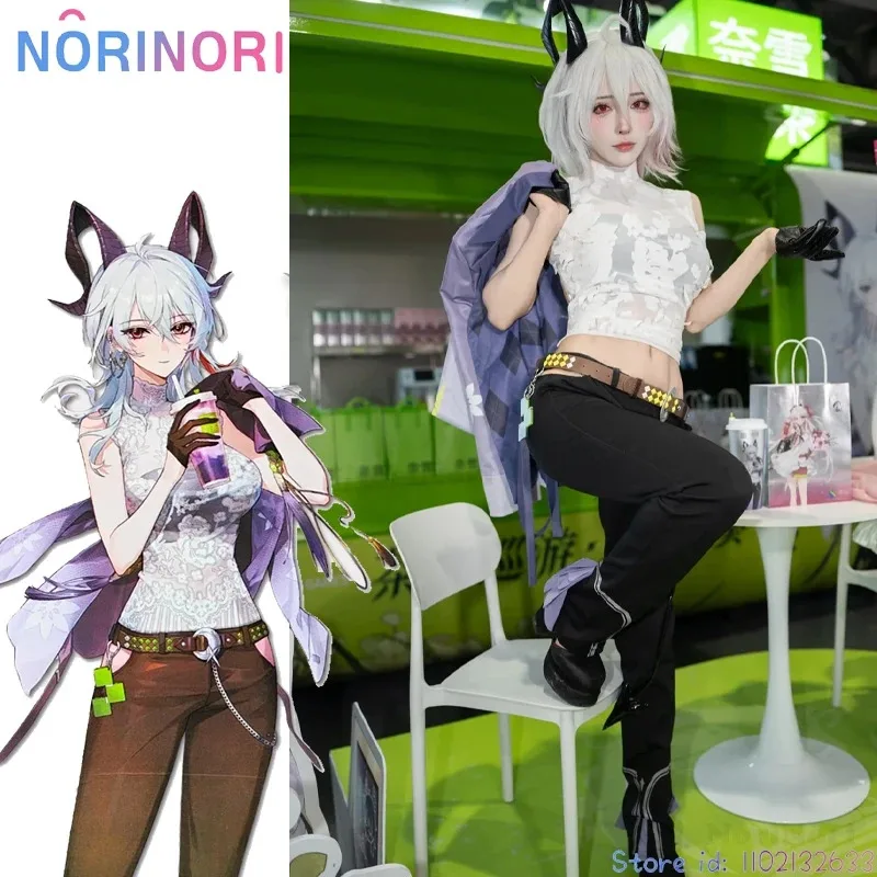 25COSWuwa Zani Montelli Cosplay disfraz de Carlotta peluca Wuthering Waves Co-Buble juego de té ropa niñas traje de fiesta de Halloween Disf