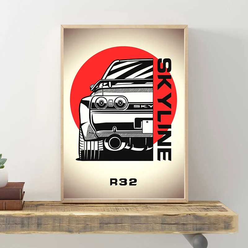 Toyota Altezza Nissan 240Z Posters and Prints Canvas Painting Wall Art Toyota Supra A90 Pictures for Club Living Room Home Decor