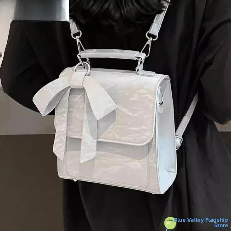 Elegant Cool  Knot College Style Single Shoulder Crossbody Double Shoulder Bag Handheld Bag Blue Valley Brand