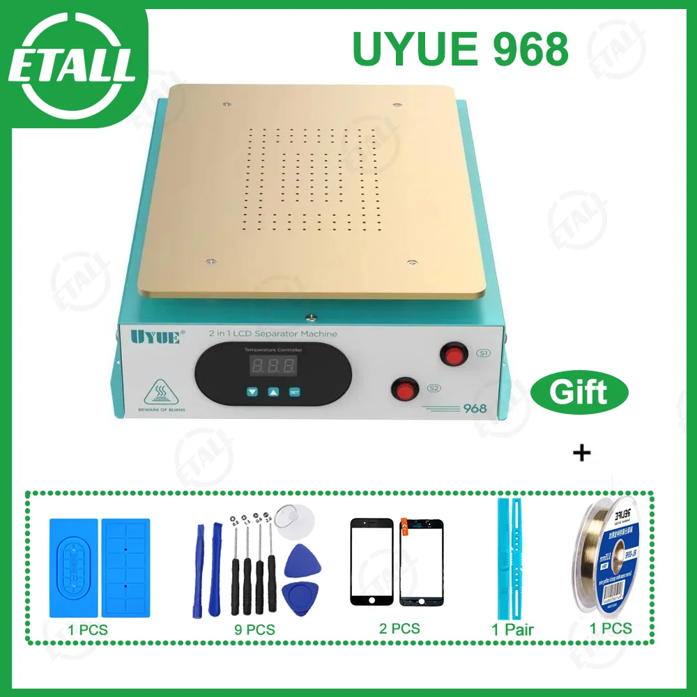 UYUE 968 Built-in Pump Vacuum LCD Screen Separator Machine For 15 inches Mobile Phone iPad Digital Separator Disassemble Repair