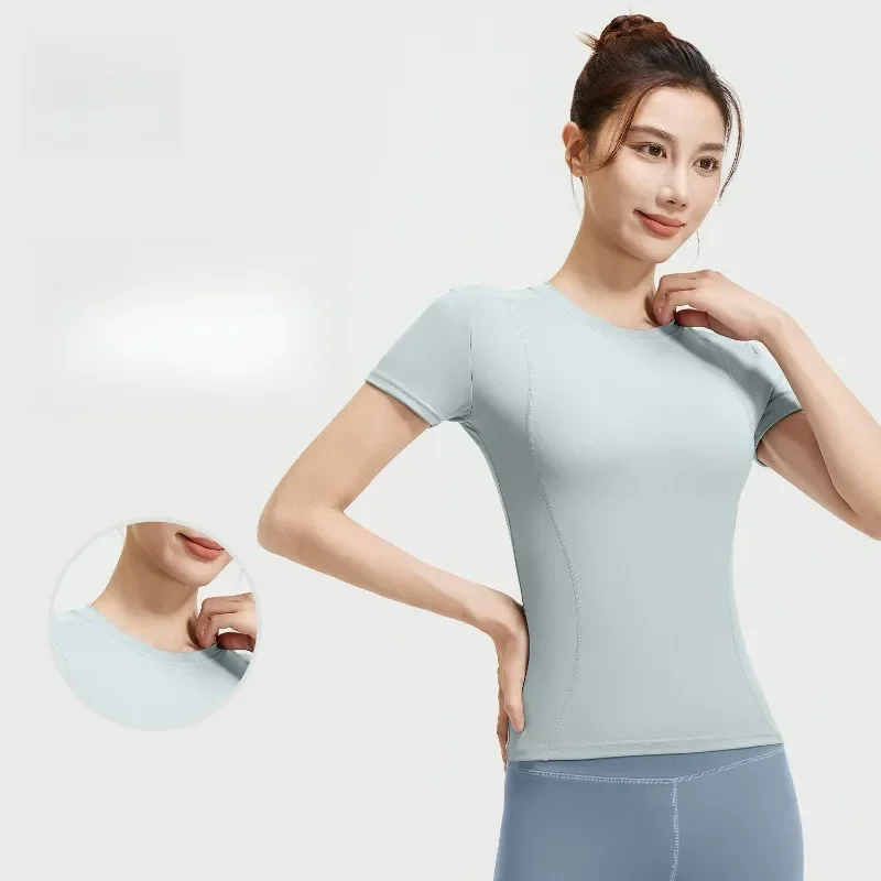 

Yoga Clothing Exercise Fitness Clothing Tights Running Sweatshirt Casual Yoga Top Short Sleeve Women Clothes